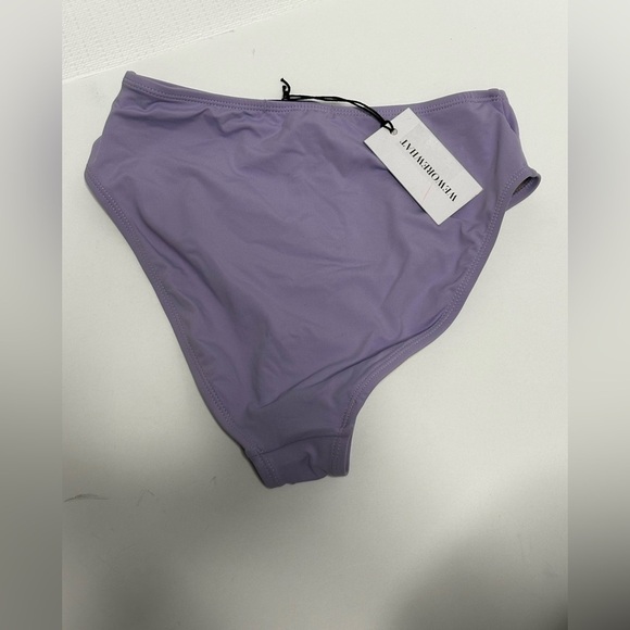 WEWOREWHAT Swim Bikini Bottoms High Cut Lavender Lilac Small NWT - Picture 7 of 8